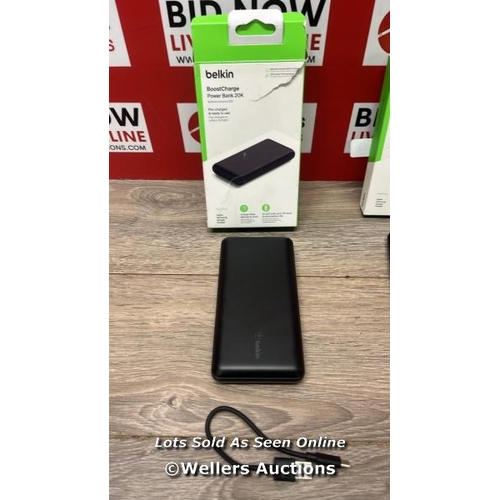 6088 - BELKIN POWERBANKS 2PK     / UNTESTED / MINIMAL SIGNS OF USE / A33