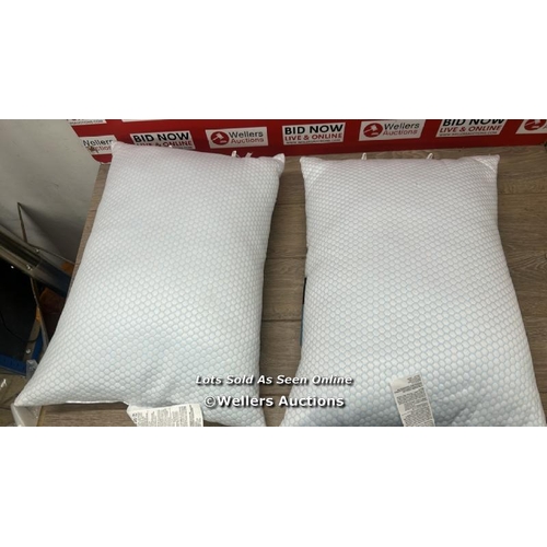 6102 - HOTEL GRAND SHREDDED MEMORY FOAM ROLLED PILLOWS / MINIMAL SIGNS OF USE / A34