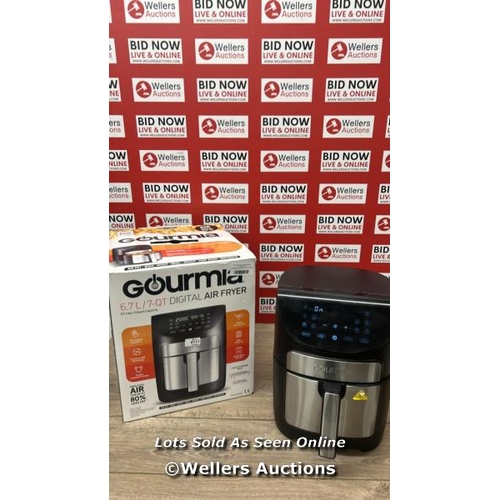 6111 - GOURMIA 6.7L DIGITIAL AIR FRYER / POWERS UP / SIGNS OF USE / DRAWER DOESN�T SHUT FULLY / W1