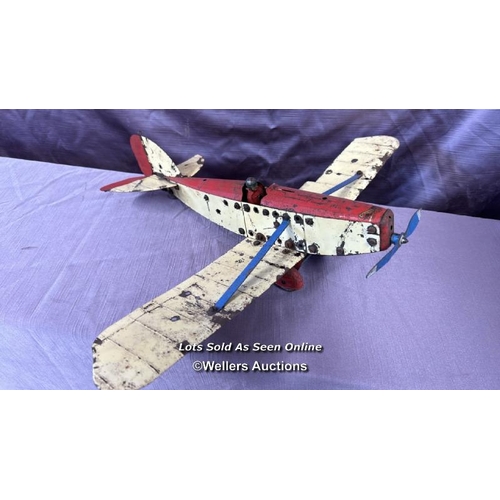 97 - Meccano constructor airplane no. 1, c1931  / All lots are located at The Barn, Hampstead Farm, Nr He... 