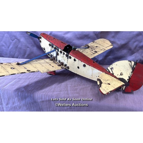 97 - Meccano constructor airplane no. 1, c1931  / All lots are located at The Barn, Hampstead Farm, Nr He... 