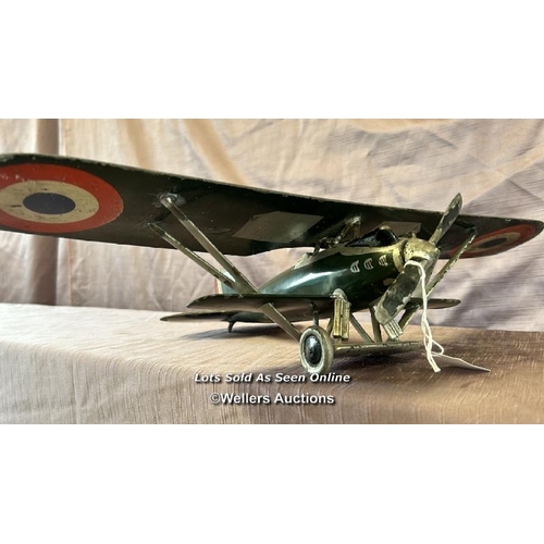 98 - 1:7 scale rough built metal model airplane - WWI French Nieuport-Delage  / All lots are located at T... 