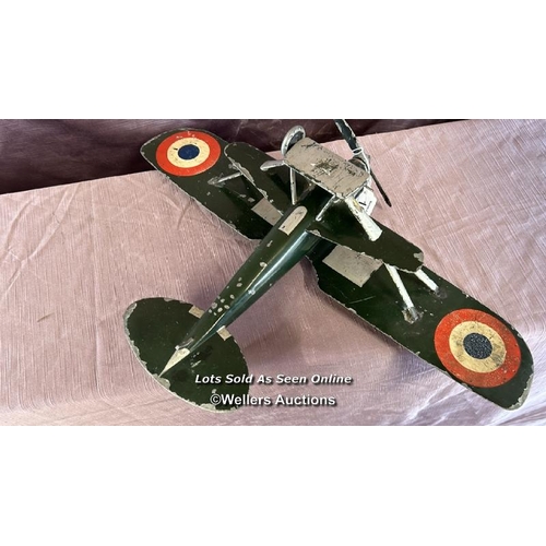 98 - 1:7 scale rough built metal model airplane - WWI French Nieuport-Delage  / All lots are located at T... 