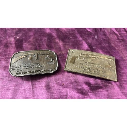 106 - Two belt buckles, United States Property and Colt Army 44 Cal  / All lots are located at The Barn, H... 