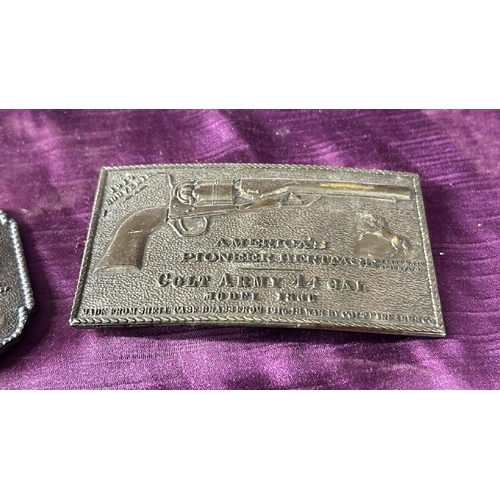 106 - Two belt buckles, United States Property and Colt Army 44 Cal  / All lots are located at The Barn, H... 