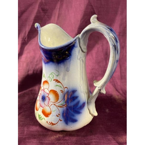 112 - Vintage ceramic hand painted jug, 17cm (h)  / All lots are located at The Barn, Hampstead Farm, Nr H... 