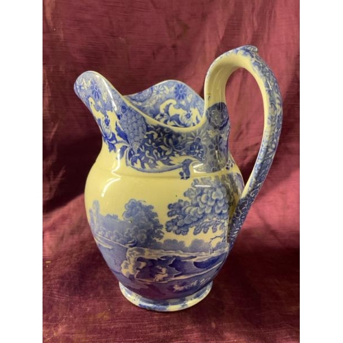 114 - Copeland Spode Italian England blue and white jug, 23cm (h)  / All lots are located at The Barn, Ham... 