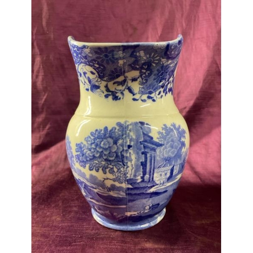 114 - Copeland Spode Italian England blue and white jug, 23cm (h)  / All lots are located at The Barn, Ham... 