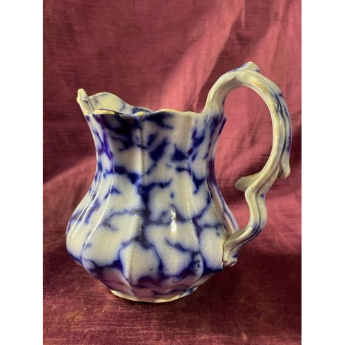 115 - Vintage lazuli patterned jug, slight damage around the spout, 16cm (h)  / All lots are located at Th... 