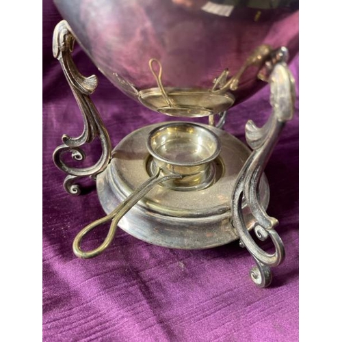 14 - Silver plate swan topped egg coddler  / All lots are located at The Barn, Hampstead Farm, Nr Henley ... 