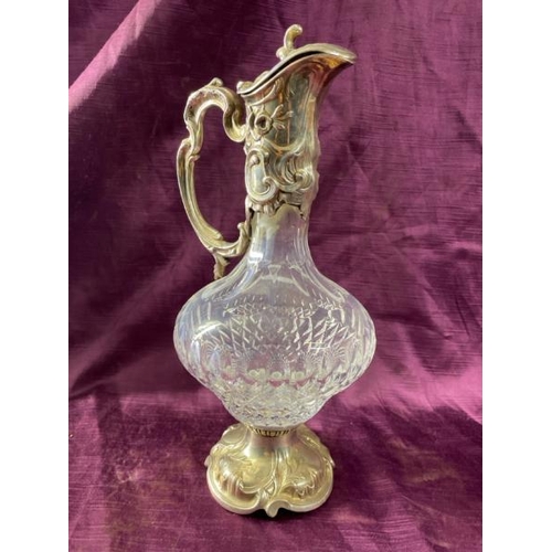 17 - Art Nouveau Topazio Casquinha crystal carafe, 31cm (h)  / All lots are located at The Barn, Hampstea... 