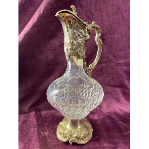 17 - Art Nouveau Topazio Casquinha crystal carafe, 31cm (h)  / All lots are located at The Barn, Hampstea... 