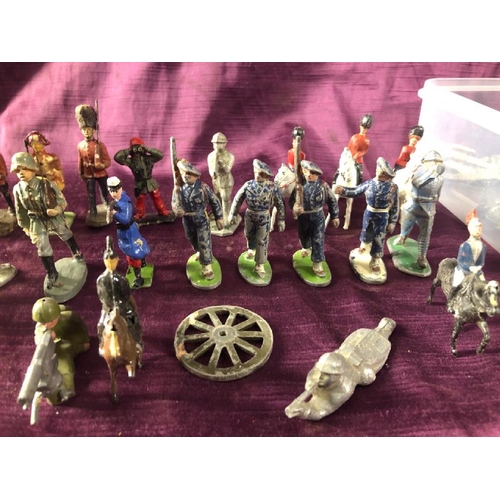 39 - Assorted soldier figures including lead, alastalin  / All lots are located at The Barn, Hampstead Fa... 