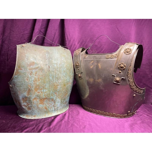 393 - Two 20th century theatrical breast plates  / All lots are located at The Barn, Hampstead Farm, Nr He... 