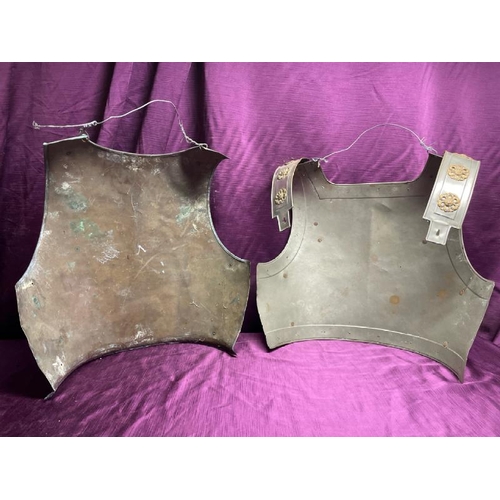 393 - Two 20th century theatrical breast plates  / All lots are located at The Barn, Hampstead Farm, Nr He... 