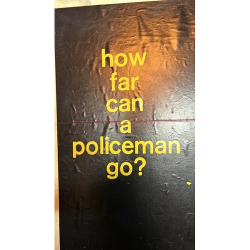 400 - 1968 How far can a policeman go? film poster on board, featuring George Peppard, overall measurement... 