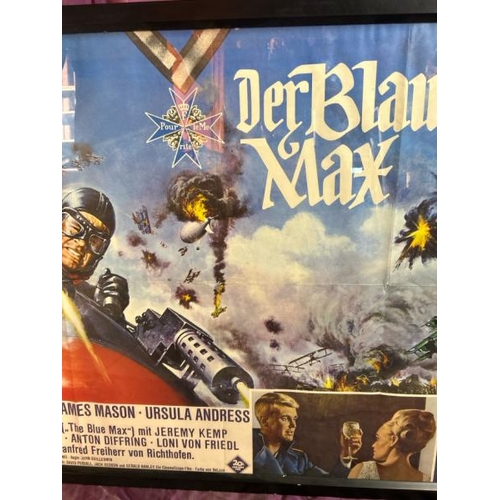 403 - Original Der Blaue Max film poster, featuring George Peppard, James Mason and Ursula Andress, profes... 