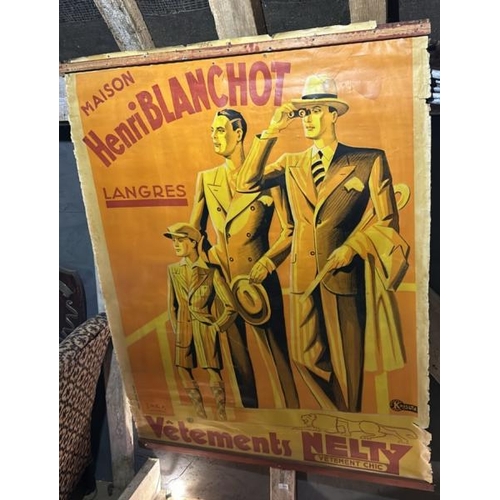 406 - An original 'Maison Henri Blanchot Langres' advertising poster, 165cm (h) x 120cm (w)   / All lots a... 