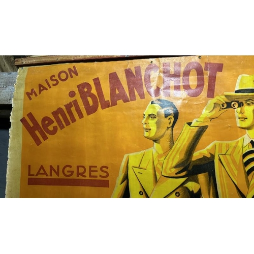 406 - An original 'Maison Henri Blanchot Langres' advertising poster, 165cm (h) x 120cm (w)   / All lots a... 