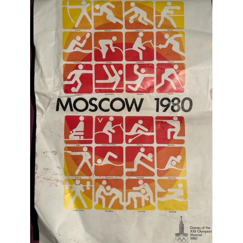 409 - An original Moscow 1980 Games of the Olympiad poster, 60cm (h) x 40cm (w)  / All lots are located at... 