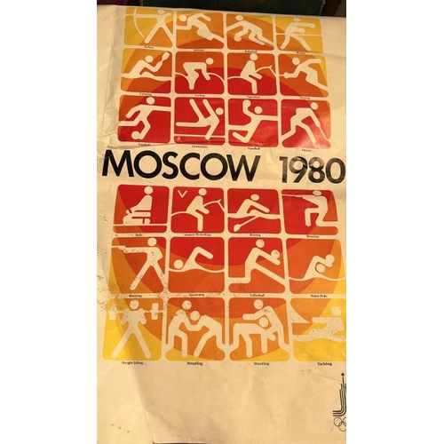 409 - An original Moscow 1980 Games of the Olympiad poster, 60cm (h) x 40cm (w)  / All lots are located at... 