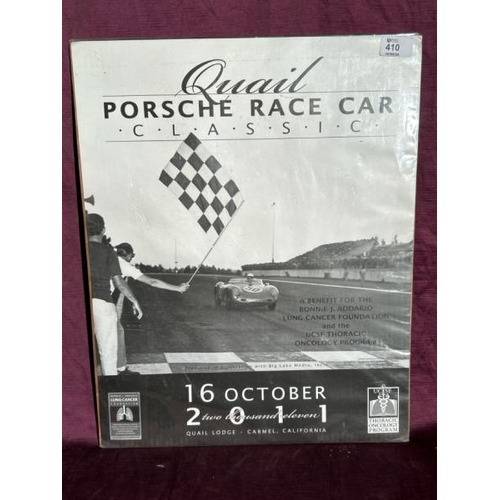 410 - An original 2011 Quail Porsche Race Car Classic poster, 51cm (h) x 40.5cm (w)  / All lots are locate... 