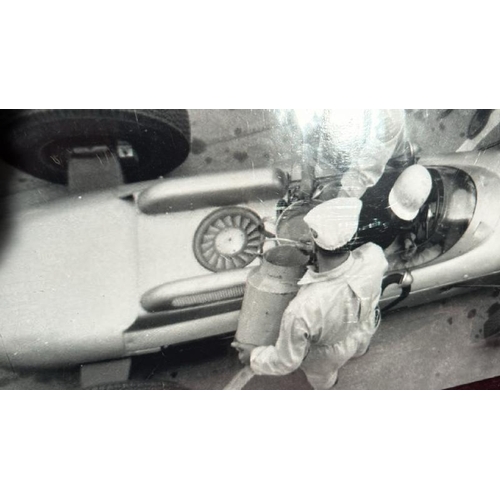 413 - An original photograph of Jo Bonnier's Porsche refuelling during the race at the Rouen French Gran P... 