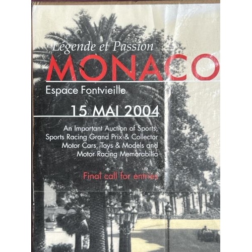 415 - An original 2004 'Legende et Passion Monaco' auction advertising poster,   / All lots are located at... 