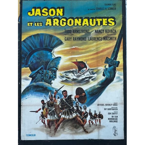 422 - An original 'Jason et les Argonautes' film poster on board, featuring Todd Armstrong, Nancy Kovack  ... 