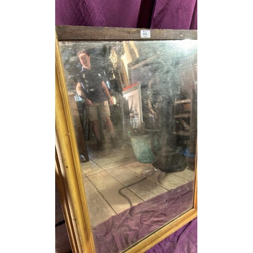 494 - A 20th century wall miror with pine frame and original glass, requires some restoration, 100cm (h) x... 