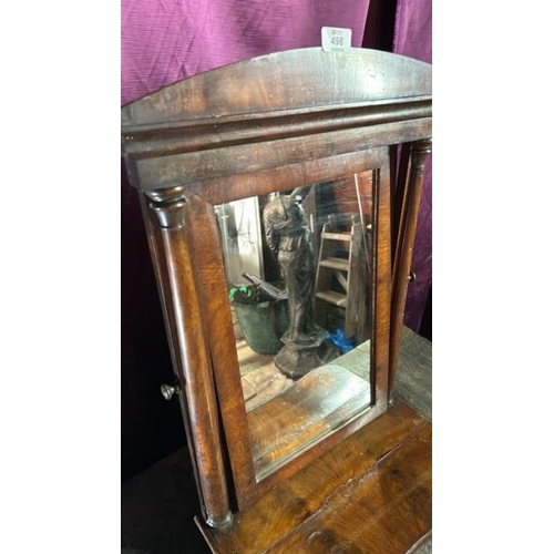 498 - A 19th century mahogany swivel dresser mirror over single drawer, 69cm (h) x 46cm (w) x 25cm (d)  / ... 