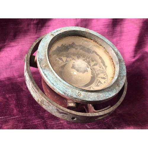 50 - H.Hughes and Son London, gimball compass, 13cm (dia)  / All lots are located at The Barn, Hampstead ... 