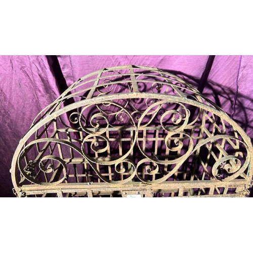 509 - An 18th century style French wrought iron wine rack, 114.5cm (h) x 65cm (w) x 33cm (d)  / All lots a... 