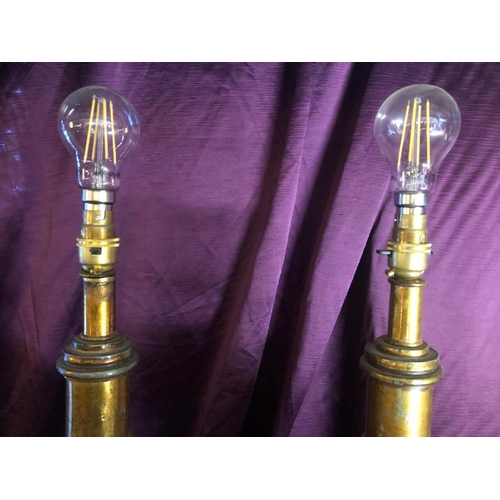 526 - A pair of large scale continental converted baluster lamps, approx height 70cm  / All lots are locat... 