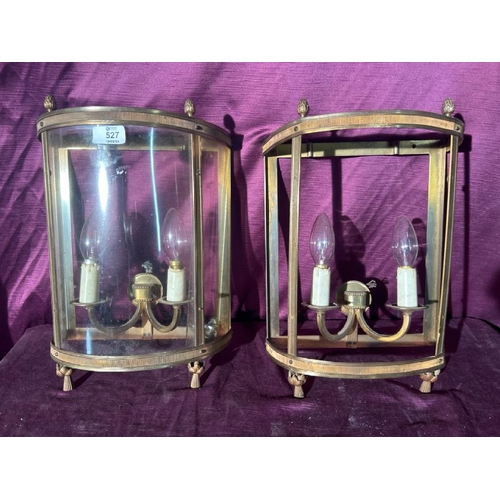 527 - A pair of Regency style wall lights, 40cm (h) x 27cm (w)  / All lots are located at The Barn, Hampst... 