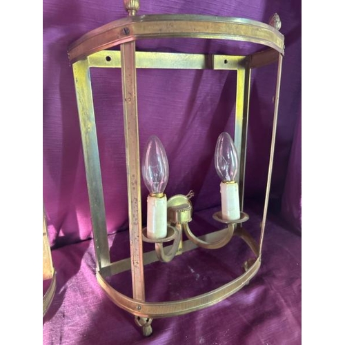 527 - A pair of Regency style wall lights, 40cm (h) x 27cm (w)  / All lots are located at The Barn, Hampst... 