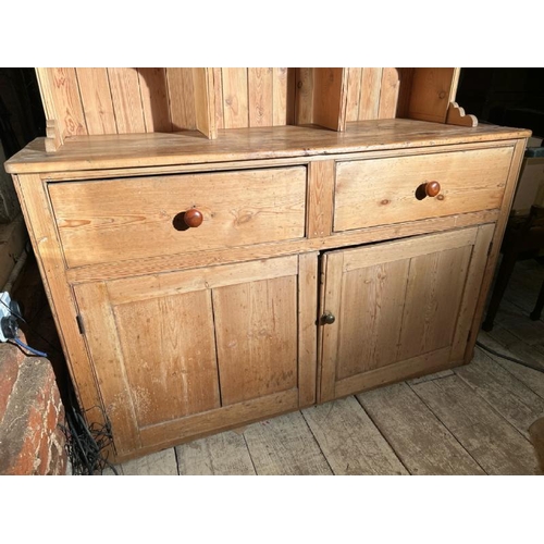 535 - Early 20th century pine Welsh dresser, 214cm (h) x 146cm (w) x 52cm (d)  / All lots are located at T... 