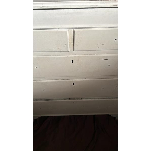 558 - A painted 20th century chest of five drawers in oak, 100cm (h) x 100cm (w) x 53cm (d)  / All lots ar... 