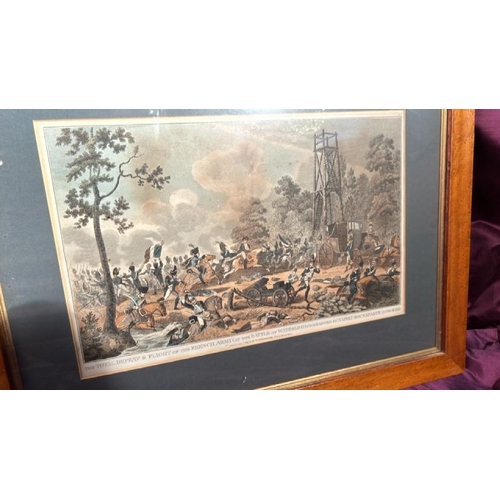 563 - A framed and glazed print of the Battle of Waterloo, 50.5cm (h) x 66cm (w)  / All lots are located a... 