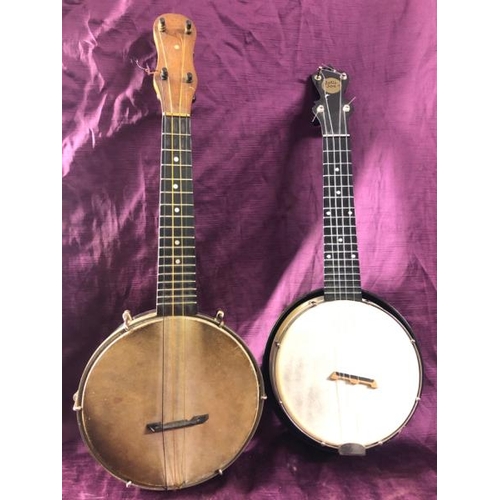 59 - Two banjo ukelale's inclduing jolli Joe, longest 58cm   / All lots are located at The Barn, Hampstea... 