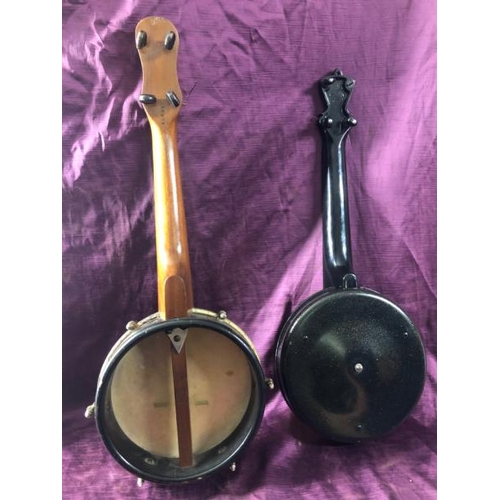 59 - Two banjo ukelale's inclduing jolli Joe, longest 58cm   / All lots are located at The Barn, Hampstea... 