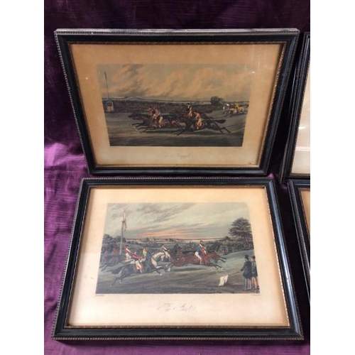 69 - Four racing prints by H. Allen, 27cm (w) x 20cm (h)  / All lots are located at The Barn, Hampstead F... 