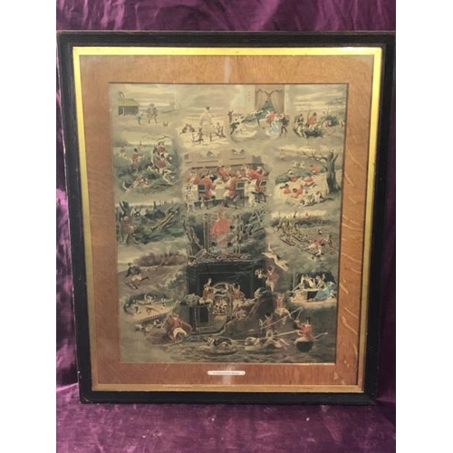 81 - Framed and glazed print 'Foxhunter's Dream', signed  / All lots are located at The Barn, Hampstead F... 