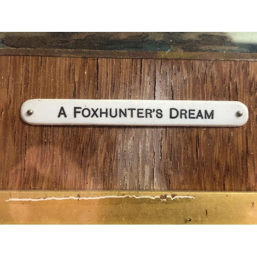 81 - Framed and glazed print 'Foxhunter's Dream', signed  / All lots are located at The Barn, Hampstead F... 