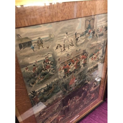 81 - Framed and glazed print 'Foxhunter's Dream', signed  / All lots are located at The Barn, Hampstead F... 