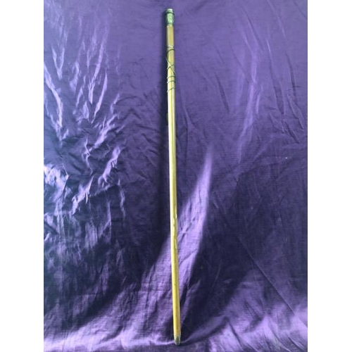 91 - Walking cane with brass ferrule, 90cm (l)  / All lots are located at The Barn, Hampstead Farm, Nr He... 