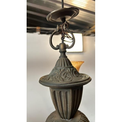 118 - A reproduction three-arm French style ceiling light, 42cm drop x 35cm (dia)  / All lots are located ... 