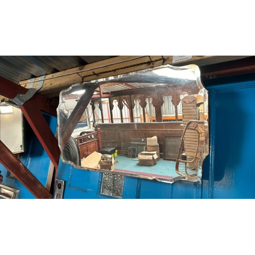 138 - A Victorian beviled mirror, 38cm (h) x 68cm (w)  / All lots are located at Gower Reclamation, Unit 1... 