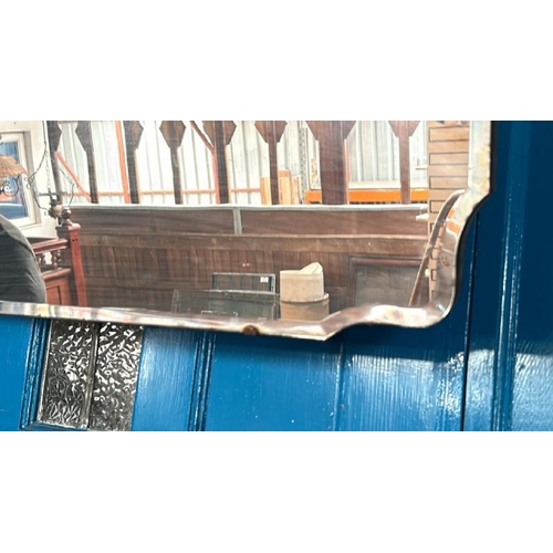 138 - A Victorian beviled mirror, 38cm (h) x 68cm (w)  / All lots are located at Gower Reclamation, Unit 1... 