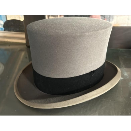 144 - Top hat by Woodrow Piccadilly London, size unknown  / All lots are located at Gower Reclamation, Uni... 